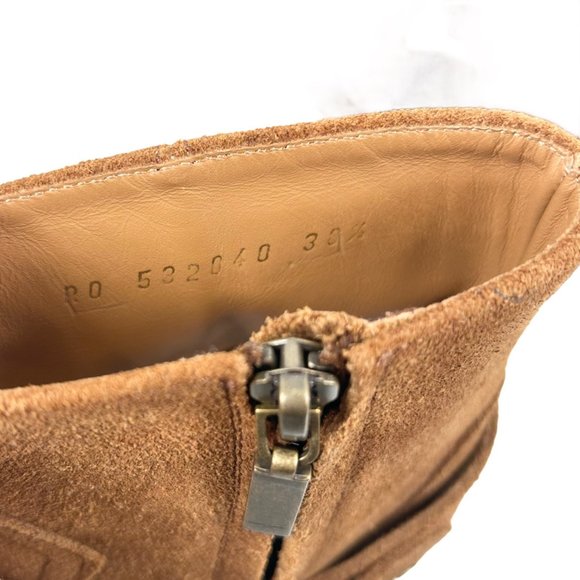 Yves Saint Laurent Wyatt Brown Suede Harness Boots - Picture 9 of 15